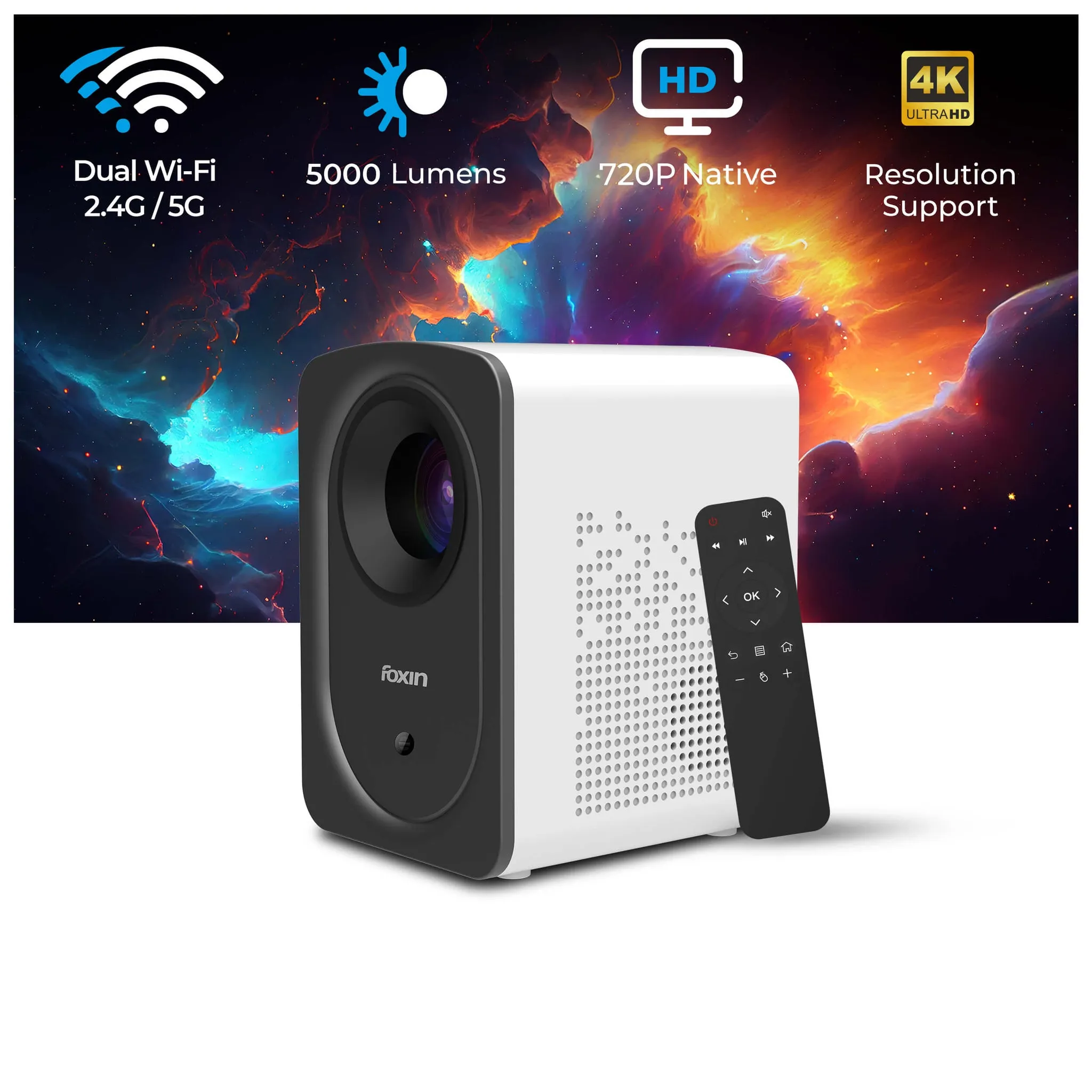 Foxin Projector Vision 500 (USB | HDMI) view 2